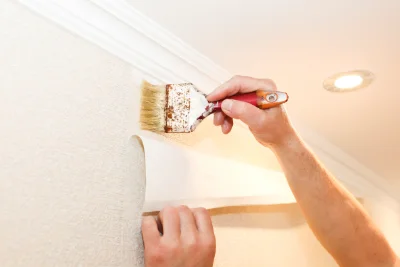 Pose de papier peint à la Baconnière — revêtements muraux et toiles de verre